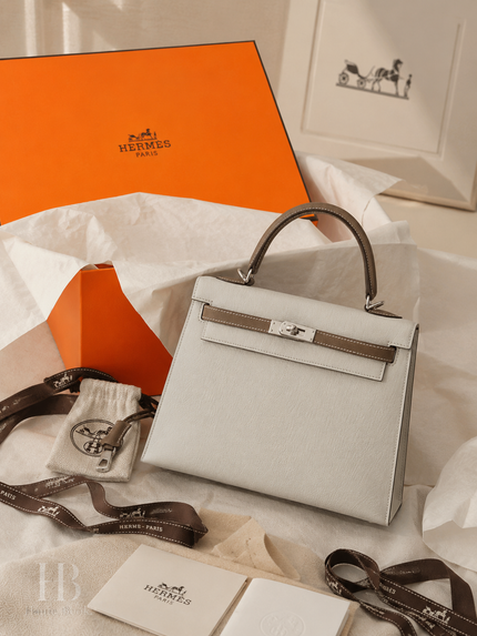 [Brand New] HERMES Kelly 25 Gris Perle
