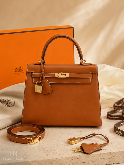 HERMES Kelly 25 Smooth Barenia