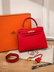 HERMES Kelly 28 Red