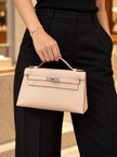 [Price on Request/Unused] HERMES Kelly Pochette Discontinued Rose Eglatine Swift PHW