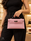 [Brand New] HERMÈS Kelly Pochette Rose Sakura Swift PHW