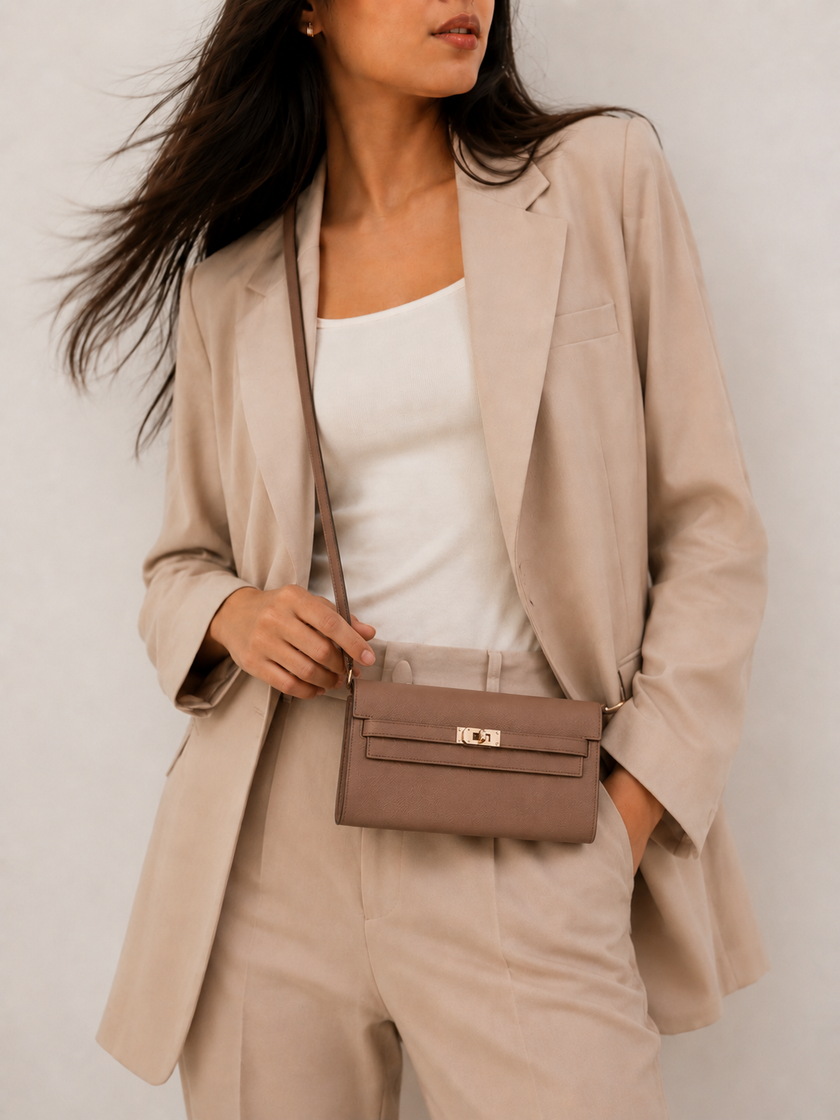 [Brand New] HERMES Kelly To Go Wallet Chai Verso Mauve