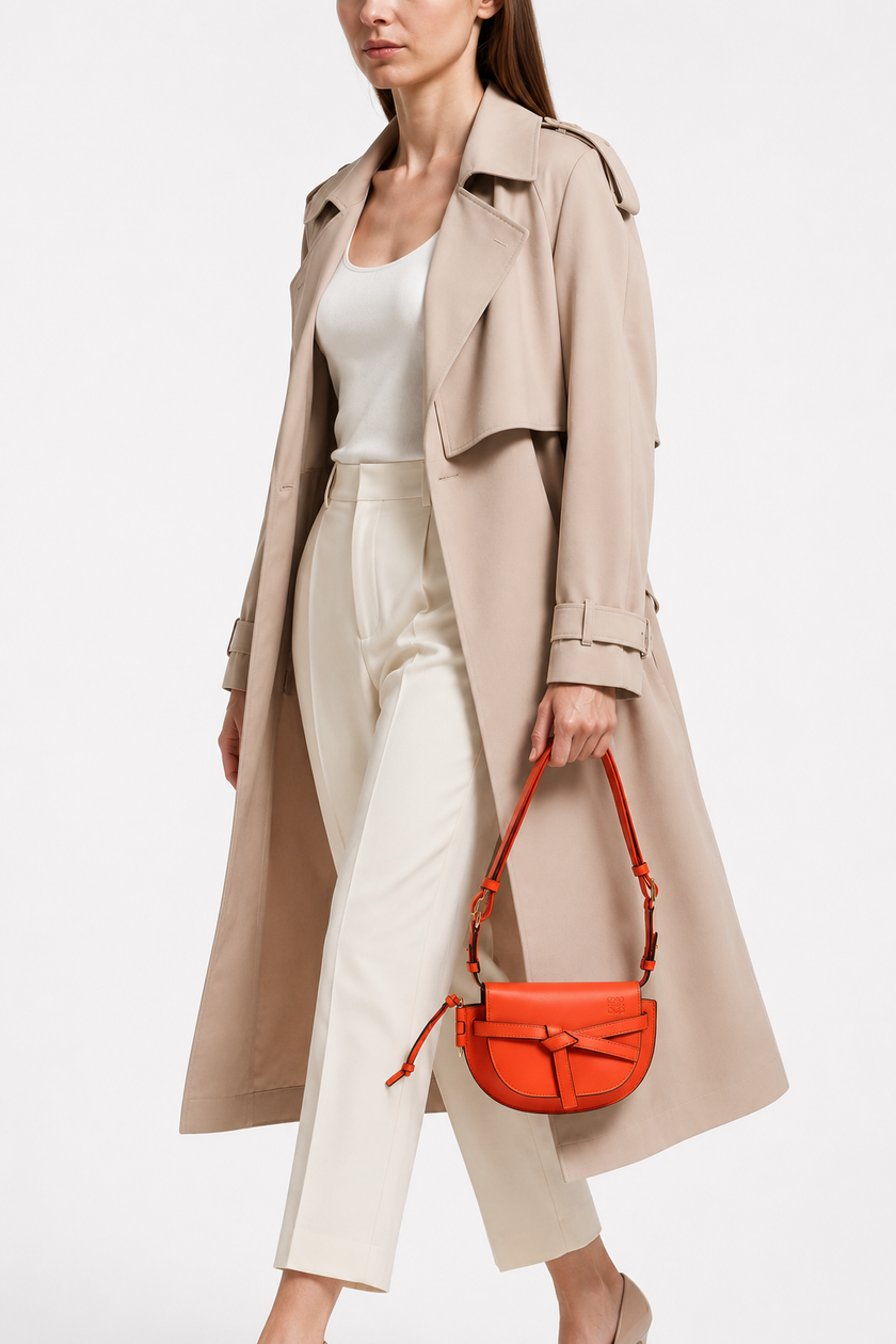 LOEWE Gate Dual Bag Mini Sunrise Orange