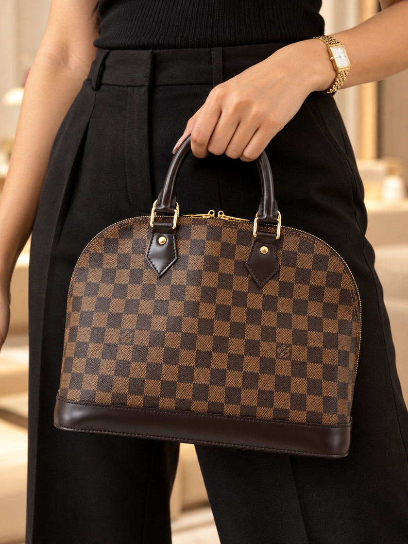 LOUIS VUITTON  Damier Alma Brown