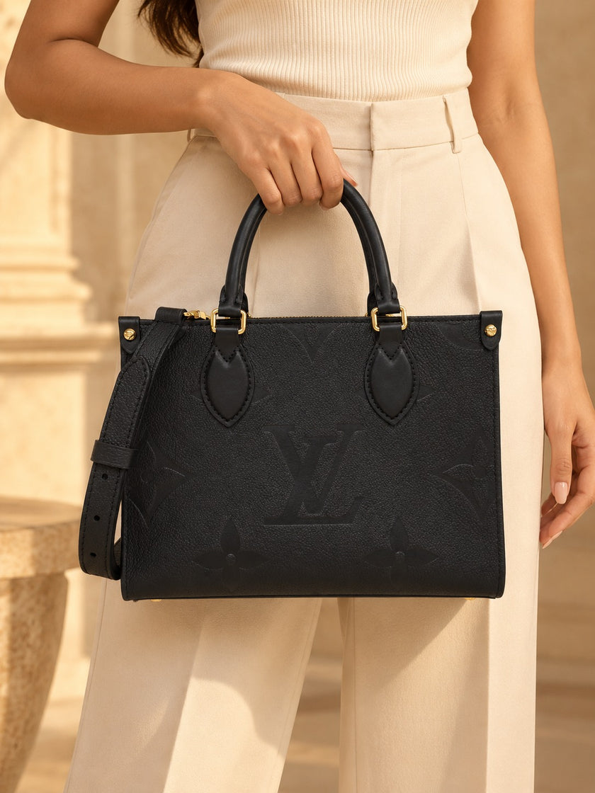 LOUIS VUITTON Empreinte OnTheGo PM Bag Black