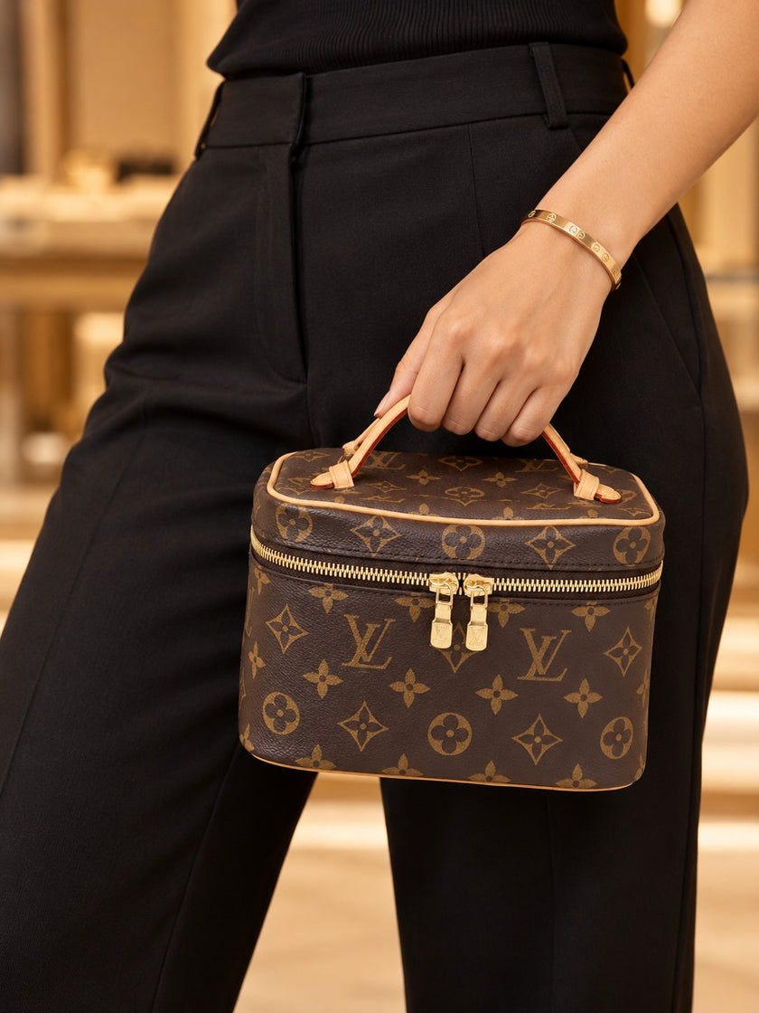 LOUIS VUITTON Monogram Nice Mini Handbag