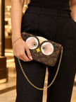 LOUIS VUITTON Monogram Lovely Birds Felicie Pochette Gold Buckle Shoulder Bag