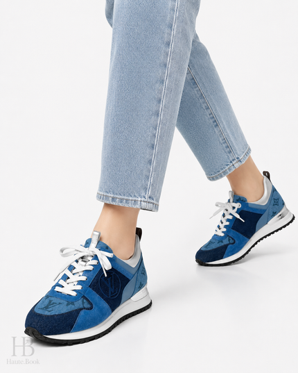 LOUIS VUITTON Run Away Line Sneakers Navy/Blue Denim