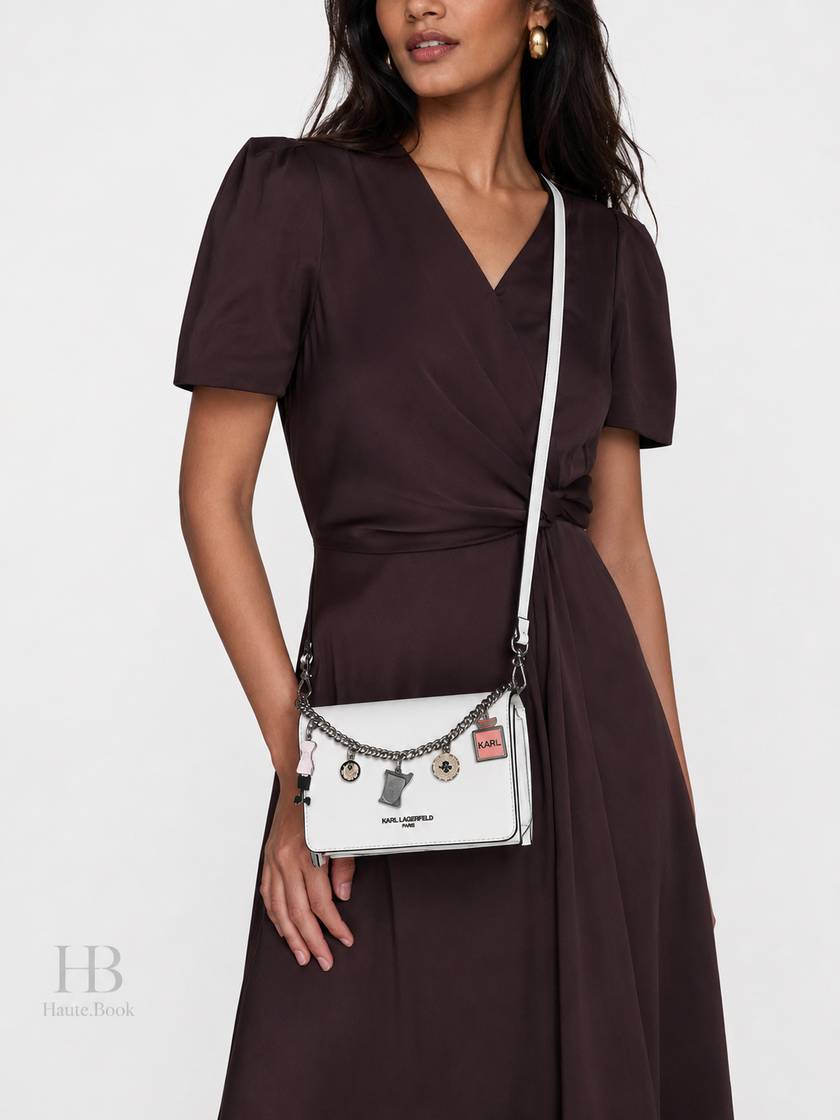 KARL LAGERFELD Lourdes Crossbody With Fashion Chain
