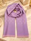 GUCCI Wool Silk Scarf - Lilac Pink