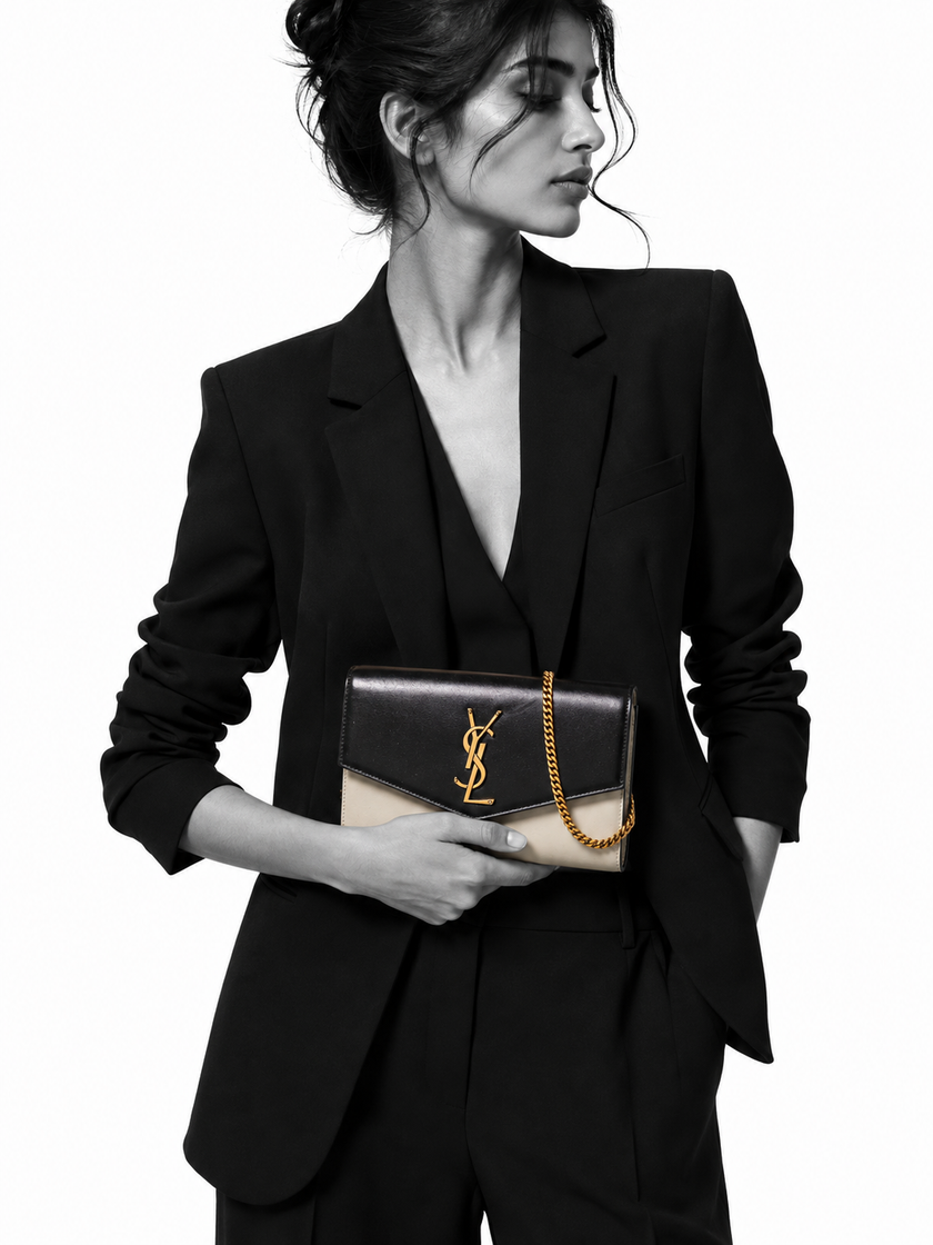 SAINT LAURENT Leather Envelope