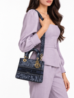 DIOR Canvas Lady Dior D Lite Medium Handbag