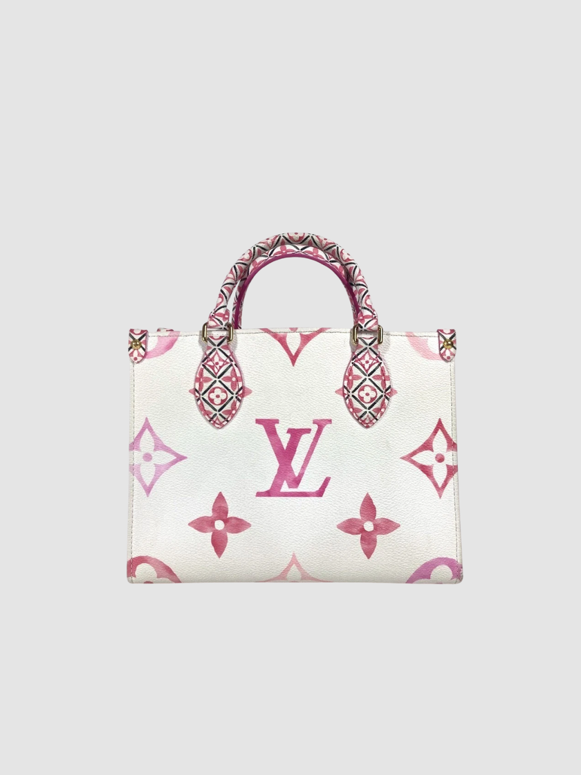 LOUIS VUITTON Monogram Flower Tile OnTheGo PM Bag