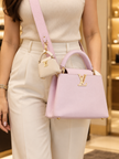 LOUIS VUITTON Capucines BB Handbag, Taurillon Leather Pink