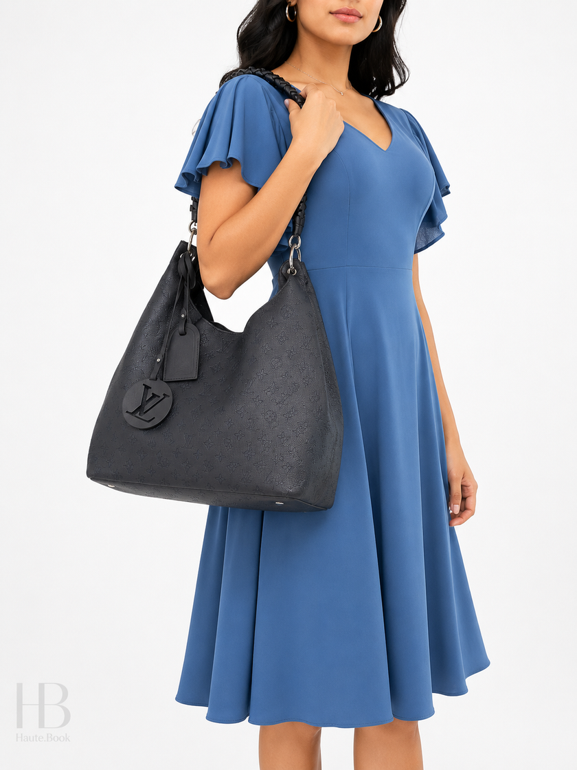 LOUIS VUITTON Mahina Carmel Hobo M52950 Shoulder Bag