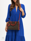 [Runway / Unused] LOUIS VUITTON Monogram Popincourt PM Brown/Red M43433 Monogram Canvas Women's Bag