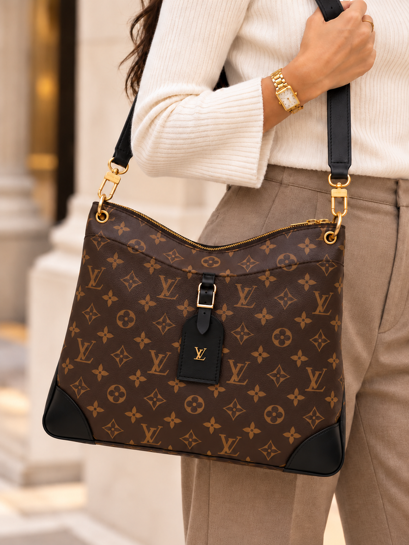 LOUIS VUITTON Odeon Shoulder Bag Monogram Canvas MM