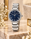 GV2 BY GEVRIL Rome Brillante Quartz Blue Dial Ladies Watch