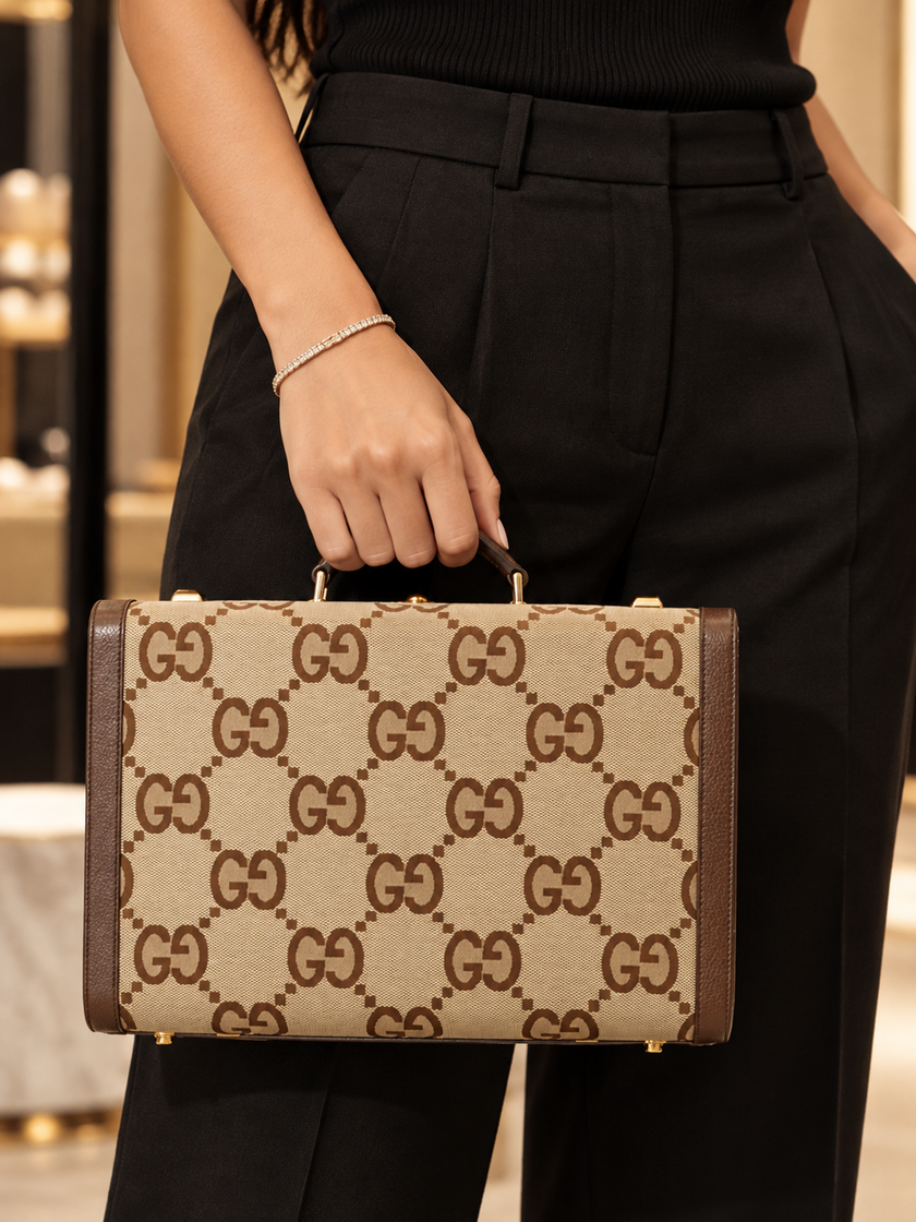 GUCCI Jumbo GG Medium Rigid Suitcase