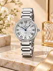 GV2 BY GEVRIL Rome Brillante Quartz White Dial Ladies Watch