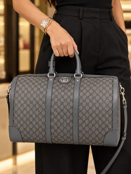 GUCCI Ophidia Travel Bag Gray