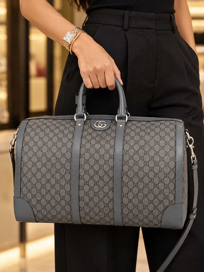 GUCCI Ophidia Travel Bag Gray