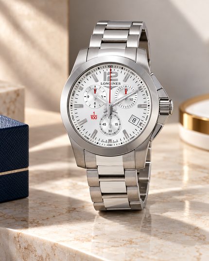 LONGINES Sport Conquest Silver Dial Men's Watch