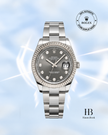 [Store Display] ROLEX Datejust Gray Diamond Oyster White Gold Oystersteel 41 mm