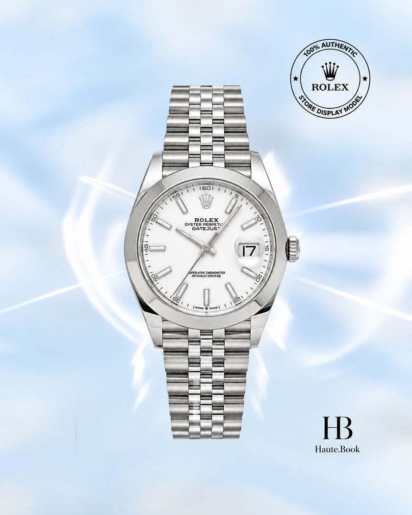 [Store Display] ROLEX Datejust 41MM 126300 White Men's Watch