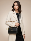 [At India] MICHAEL KORS Jet Set Large Leather Crossbody Bag - Black