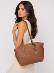 MICHAEL KORS Marilyn Medium Saffiano Leather Tote Bag - Luggage