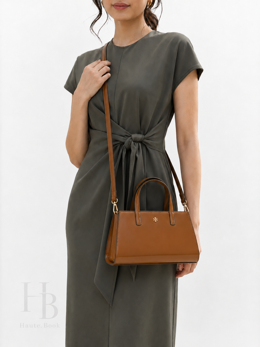 TORY BURCH Mini Patent Leather Tote
