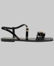 KARL LAGERFELD Miram Patent Logo Ankle Strap Sandal
