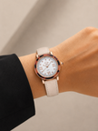 GEVRIL Marsala Tortoise Diamond Mother of Pearl Dial Ladies Watch