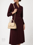 CHANEL Matelasse Coco Handle 24 Top Handle Flap Bag Beige