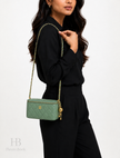 CHANEL Matelasse Vanity Case Green