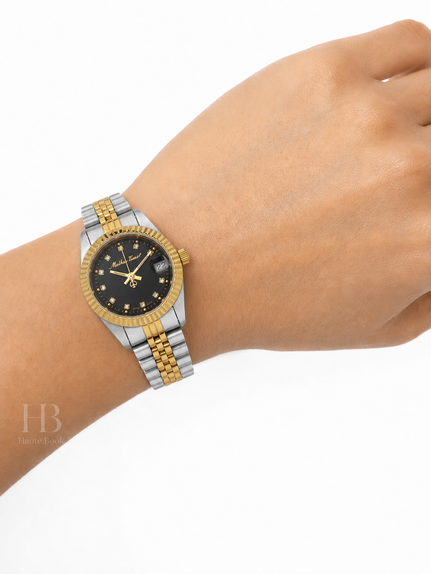 MATHEY-TISSOT Mathey II Quartz Crystal Black Dial Ladies Watch