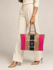 CHANEL Medium Raffia Deauville Shopping Tote Neutrals Raffia