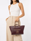 CHANEL Medium Studded Deauville Shopping Bag