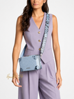 MICHAEL KORS Jeanie Small Signature Logo and Snake Embossed Crossbody Bag