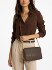 MICHAEL KORS Jet Set Large Printed Logo Crossbody Bag - Brown