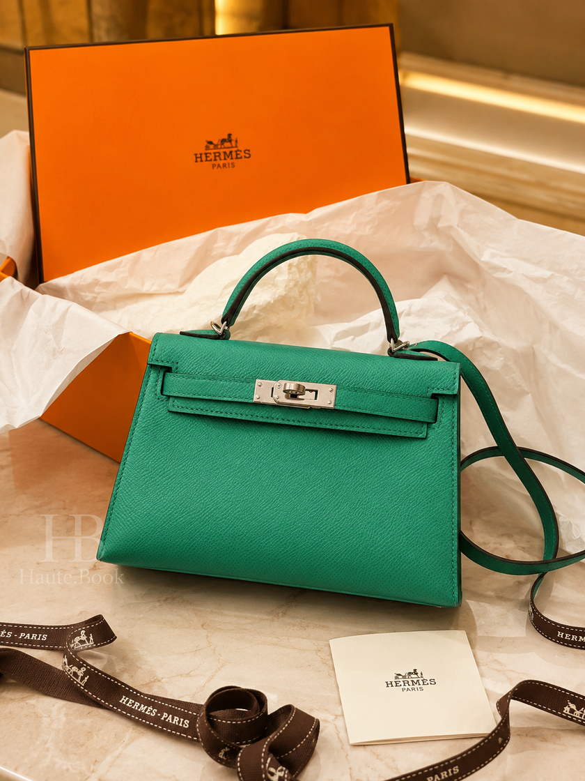 [Brand New] HERMES Mini Kelly Vert Jade