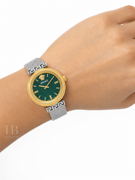 VERSACE Mythos Quartz Green Dial Ladies Watch