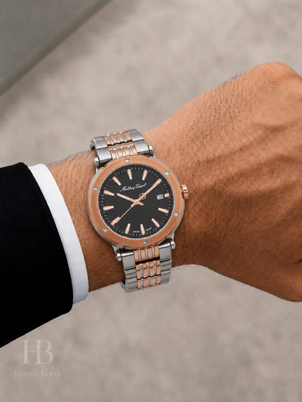 MATHEY-TISSOT Neptune Quartz Black Dial Men's Watch