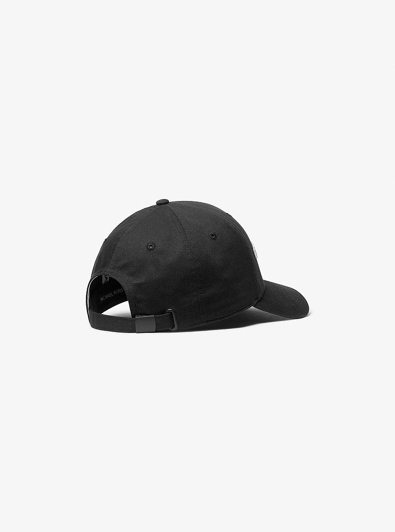 [At India]  MICHAEL KORS Logo Cotton Baseball Hat - Black