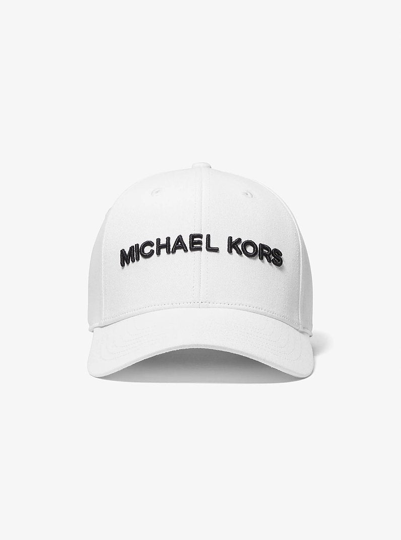 [At India]  MICHAEL KORS Logo Cotton Baseball Hat - White