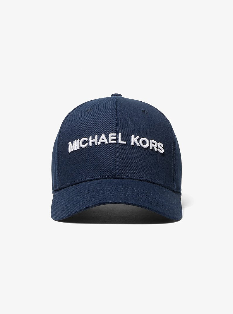 [At India]  MICHAEL KORS Logo Cotton Baseball Hat - Midnight