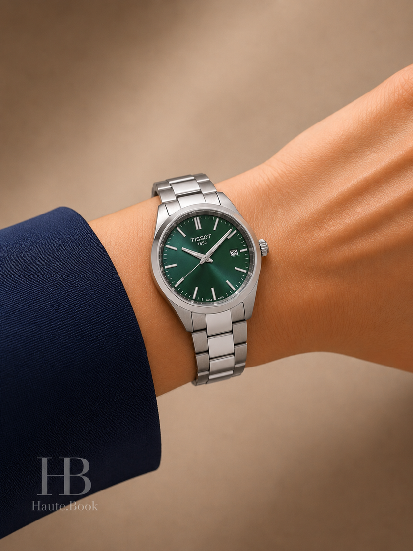 TISSOT PR 100 Quartz Green Dial Watch