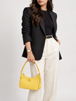 PRADA Leather Shoulder Bag Yellow