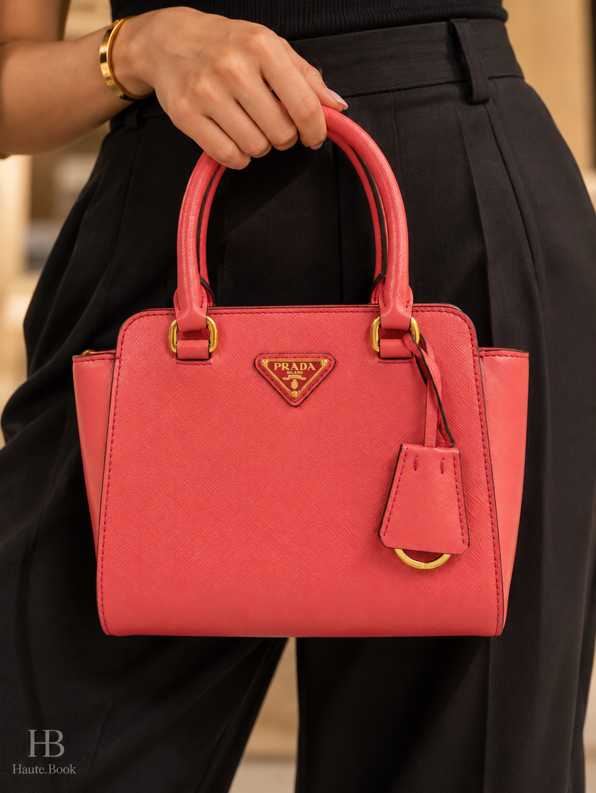 PRADA Saffiano Leather 2 Way Shoulder Bag